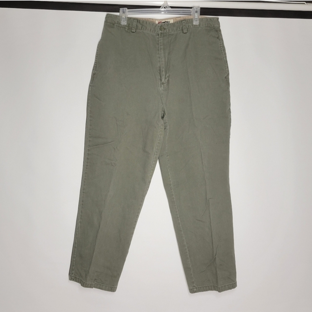 BBC Blues Green Chinos Flat Front Cotton Pants